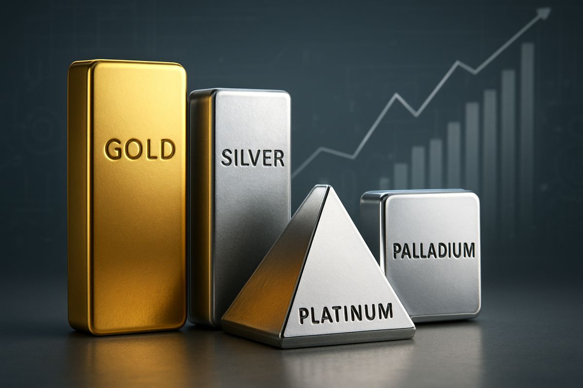 رکوردهای جدید طلا، نقره، پلاتینیوم و پالادیوم