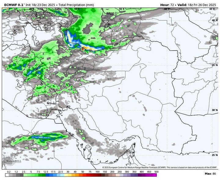 ورود سامانه جدید بارشی به کشور/ دمای تهران به زیر صفر می‌رسد+ فیلم