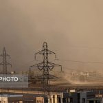 تصویری عجیب از یزد/ آسمان شهر در غبار فرو رفت