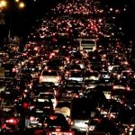 ترافیک سنگین در شب یلدا در اتوبان چمران تهران + فیلم