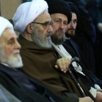 عکسی از خاتمی و ناطق نوری در یک مراسم در حسینیه جماران