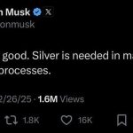 واکنش متفاوت ایلان ماسک به جهش قیمت نقره