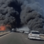 علت آتش‌سوزی در آزادراه قزوین–رشت مشخص شد