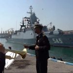 اولین تصویر از استقرار ناو استویسکی روسیه در بندرعباس