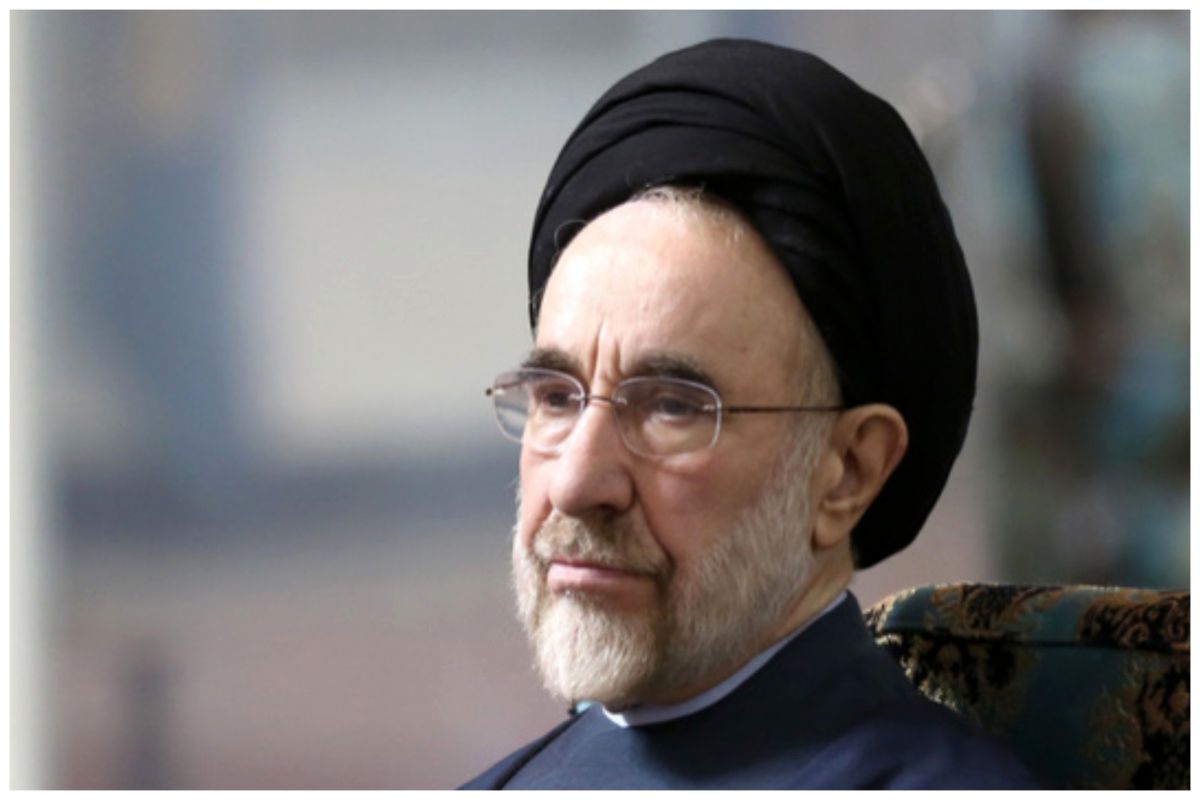 تصویری از ناطق نوری، خاتمی و کروبی در مراسم ختم امام جمارانی