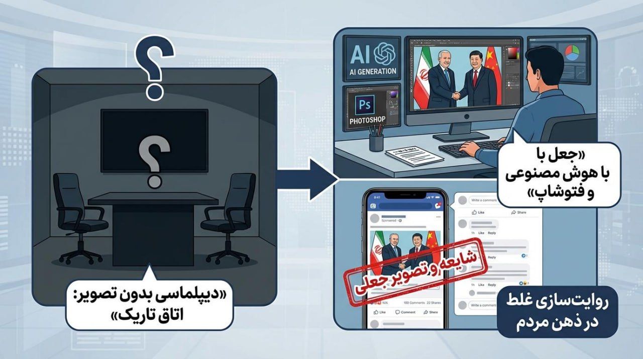 دیپلماسی بدون تصویر/ وقتی خلأ خبری بازار فتوشاپ و هوش مصنوعی را داغ می‌کند