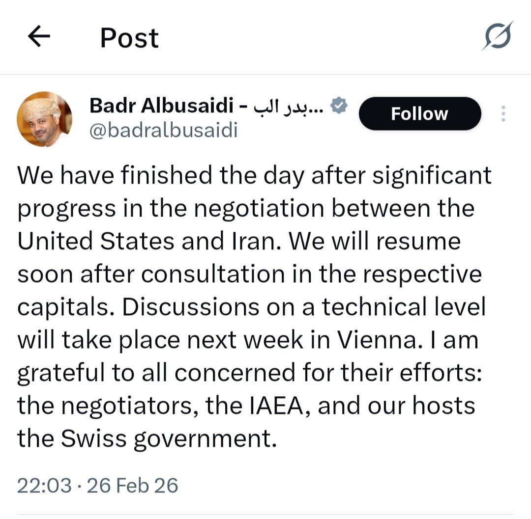 مذاکرات با پیشرفت قابل توجه پایان یافت / پیشرفت در ژنو تأیید شد / دور فنی مذاکرات هفته آینده در وین